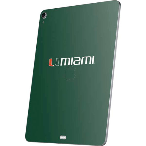 University of Miami Horizontal Mark on Green Apple iPad Air Skin
