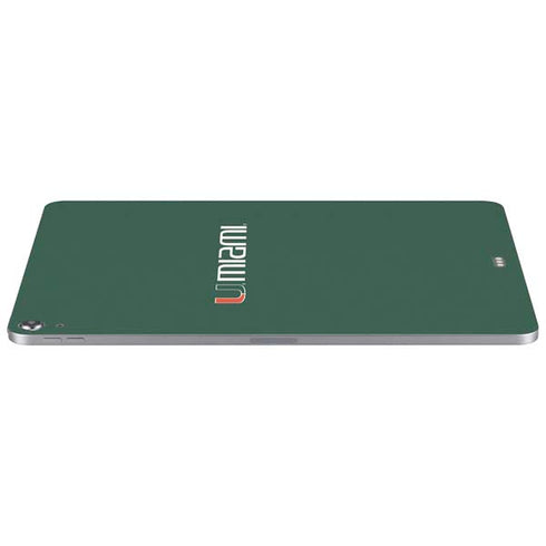 University of Miami Horizontal Mark on Green Apple iPad Air Skin