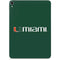 University of Miami Horizontal Mark on Green Apple iPad Pro Skin