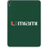 University of Miami Horizontal Mark on Green Apple iPad Pro Skin