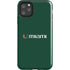 University of Miami Horizontal Mark on Green iPhone Cases