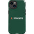 University of Miami Horizontal Mark on Green iPhone 15 Impact Case