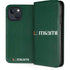 University of Miami Horizontal Mark on Green iPhone 15 Plus Folio Case