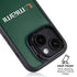 University of Miami Horizontal Mark on Green iPhone 15 Plus Kickstand Case