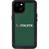 University of Miami Horizontal Mark on Green iPhone 15 Plus Waterproof Case
