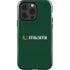 University of Miami Horizontal Mark on Green iPhone 15 Pro Impact Case