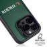 University of Miami Horizontal Mark on Green iPhone 15 Pro Kickstand Case
