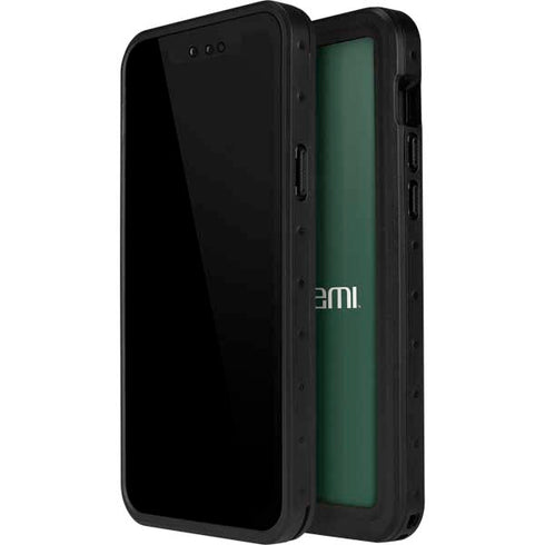 University of Miami Horizontal Mark on Green iPhone 15 Pro Waterproof Case