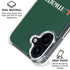 University of Miami Horizontal Mark on Green iPhone 16 Plus Clear Case
