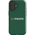 University of Miami Horizontal Mark on Green iPhone 16 Plus Impact Case