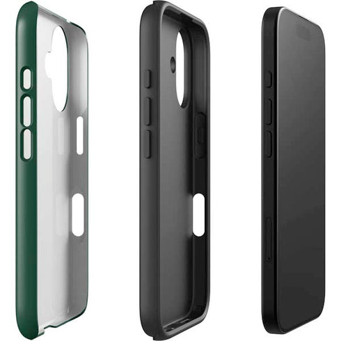 University of Miami Horizontal Mark on Green iPhone 16 Plus Impact Case