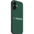 University of Miami Horizontal Mark on Green iPhone 16 Plus Skin
