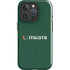 University of Miami Horizontal Mark on Green iPhone 16 Pro Impact Case