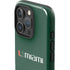University of Miami Horizontal Mark on Green iPhone 16 Pro Impact Case