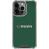University of Miami Horizontal Mark on Green iPhone 16 Pro Max Clear Case