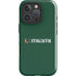 University of Miami Horizontal Mark on Green iPhone 16 Pro Max Impact Case