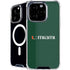 University of Miami Horizontal Mark on Green iPhone 16 Pro Max MagSafe Case