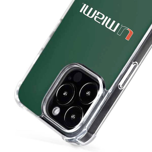 University of Miami Horizontal Mark on Green iPhone 16 Pro Max MagSafe Case