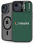 University of Miami Horizontal Mark on Green iPhone 16e Kickstand Case