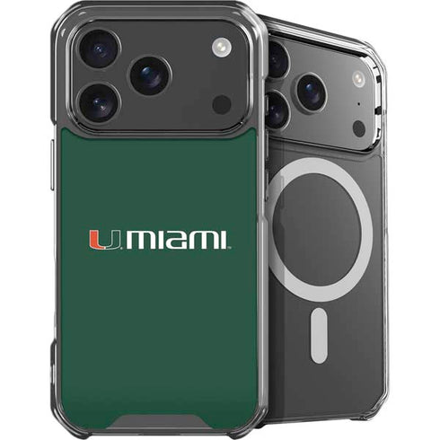 University of Miami Horizontal Mark on Green iPhone 18 Pro MagSafe Case