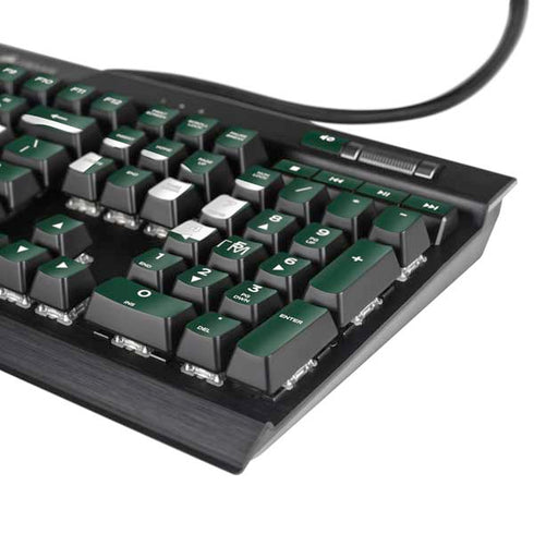 University of Miami Horizontal Mark on Green K95 RGB PLATINUM Mechanical Gaming Keyboard Skin