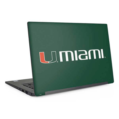 University of Miami Horizontal Mark on Green Dell Latitude Skin