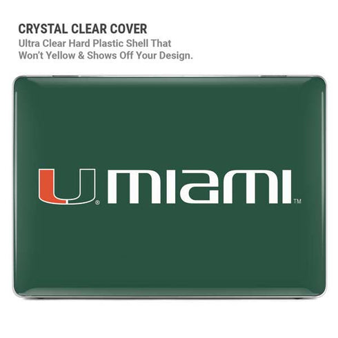 University of Miami Horizontal Mark on Green MacBook Pro 14in (2021-24) Case plus Skin