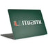 University of Miami Horizontal Mark on Green MacBook Skins