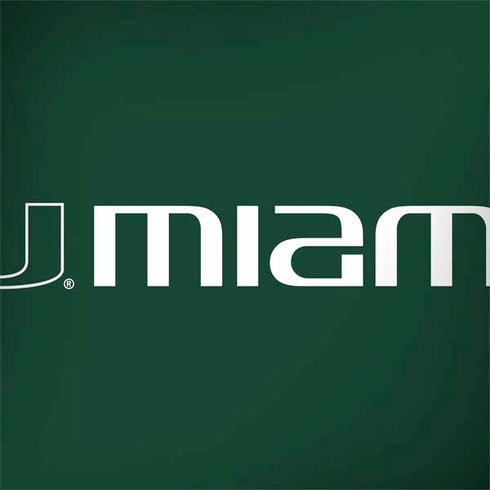 University of Miami Horizontal Mark on Green MacBook Skins