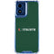 University of Miami Horizontal Mark on Green Moto G 5G (2024) Clear Case