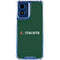 University of Miami Horizontal Mark on Green Moto G Play 4G (2024) Clear Case