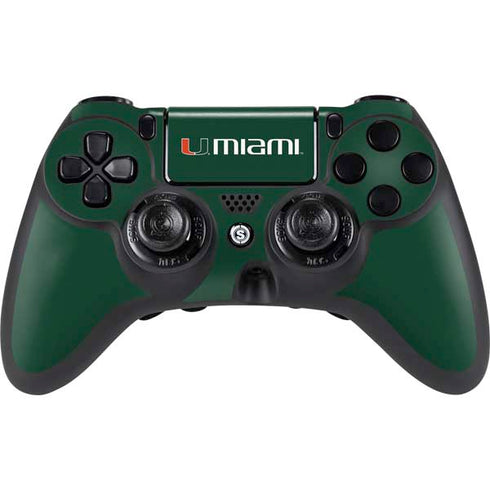 University of Miami Horizontal Mark on Green PlayStation PS4 Skins