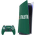University of Miami Horizontal Mark on Green PlayStation PS5 Skins