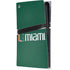 University of Miami Horizontal Mark on Green PS5 Pro Console Skin