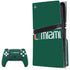 University of Miami Horizontal Mark on Green PlayStation PS5 Skins