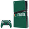 University of Miami Horizontal Mark on Green PS5 Pro Disk Bundle Skin