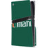 University of Miami Horizontal Mark on Green PS5 Pro Disk Console Skin