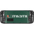 University of Miami Horizontal Mark on Green Steam Deck Handheld Gaming Computer Skin