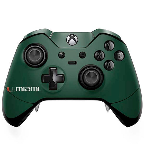 University of Miami Horizontal Mark on Green Xbox One Skins
