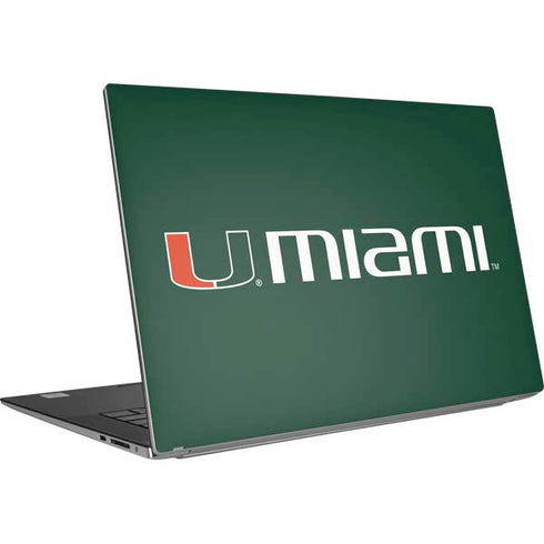 University of Miami Horizontal Mark on Green Dell XPS Skin