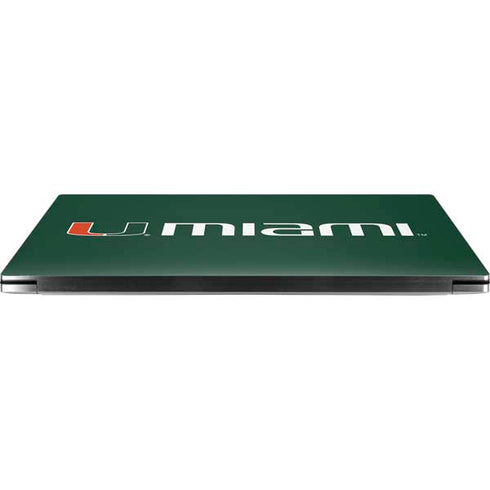 University of Miami Horizontal Mark on Green Dell XPS Skin