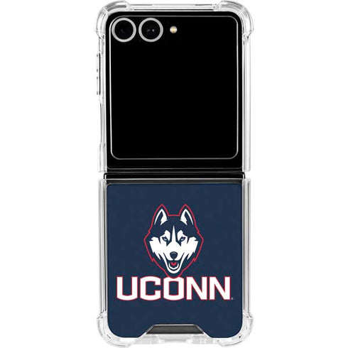 University of Connecticut UConn Logo Galaxy Z Flip7 Clear Case