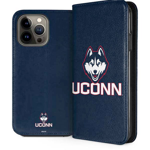 University of Connecticut UConn Logo iPhone 14 Pro Max Folio Case