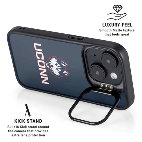 University of Connecticut UConn Logo iPhone 15 Plus Kickstand Case