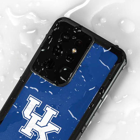University of Kentucky UK on Blue Galaxy S24 Ultra Waterproof Case