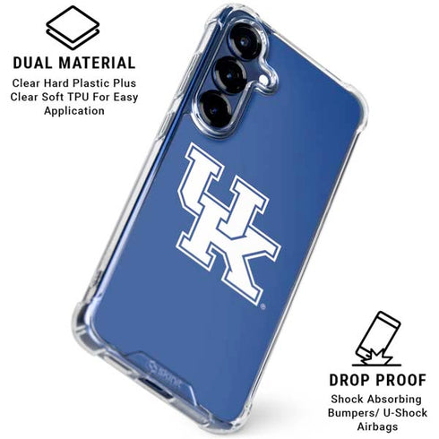 University of Kentucky UK on Blue Galaxy S25 Clear Case
