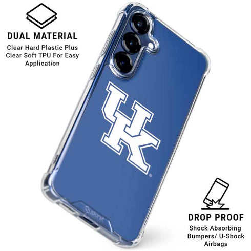 University of Kentucky UK on Blue Galaxy S25 FE Clear Case