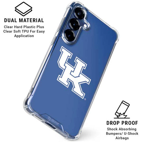 University of Kentucky UK on Blue Galaxy S25 Plus Clear Case
