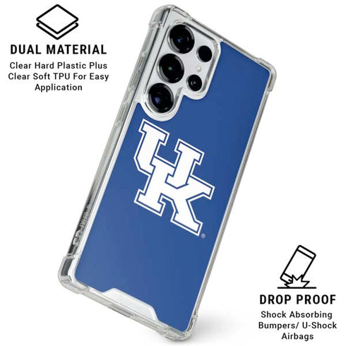 University of Kentucky UK on Blue Galaxy S25 Ultra Clear Case