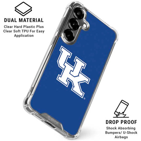 University of Kentucky UK on Blue Galaxy S26 Plus Clear Case